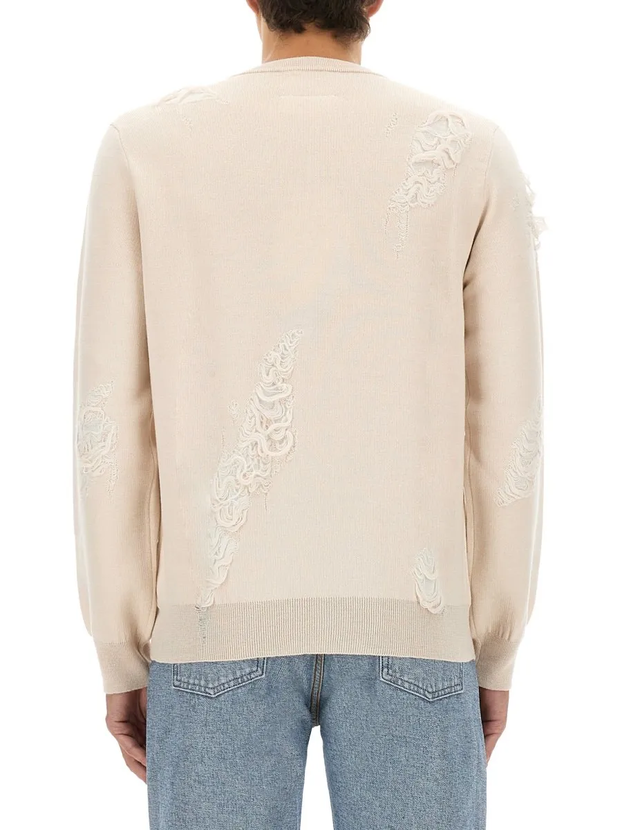 Mm6 Maison Margiela Distressed Knitted Jumper