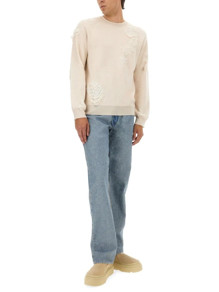 Mm6 Maison Margiela Distressed Knitted Jumper