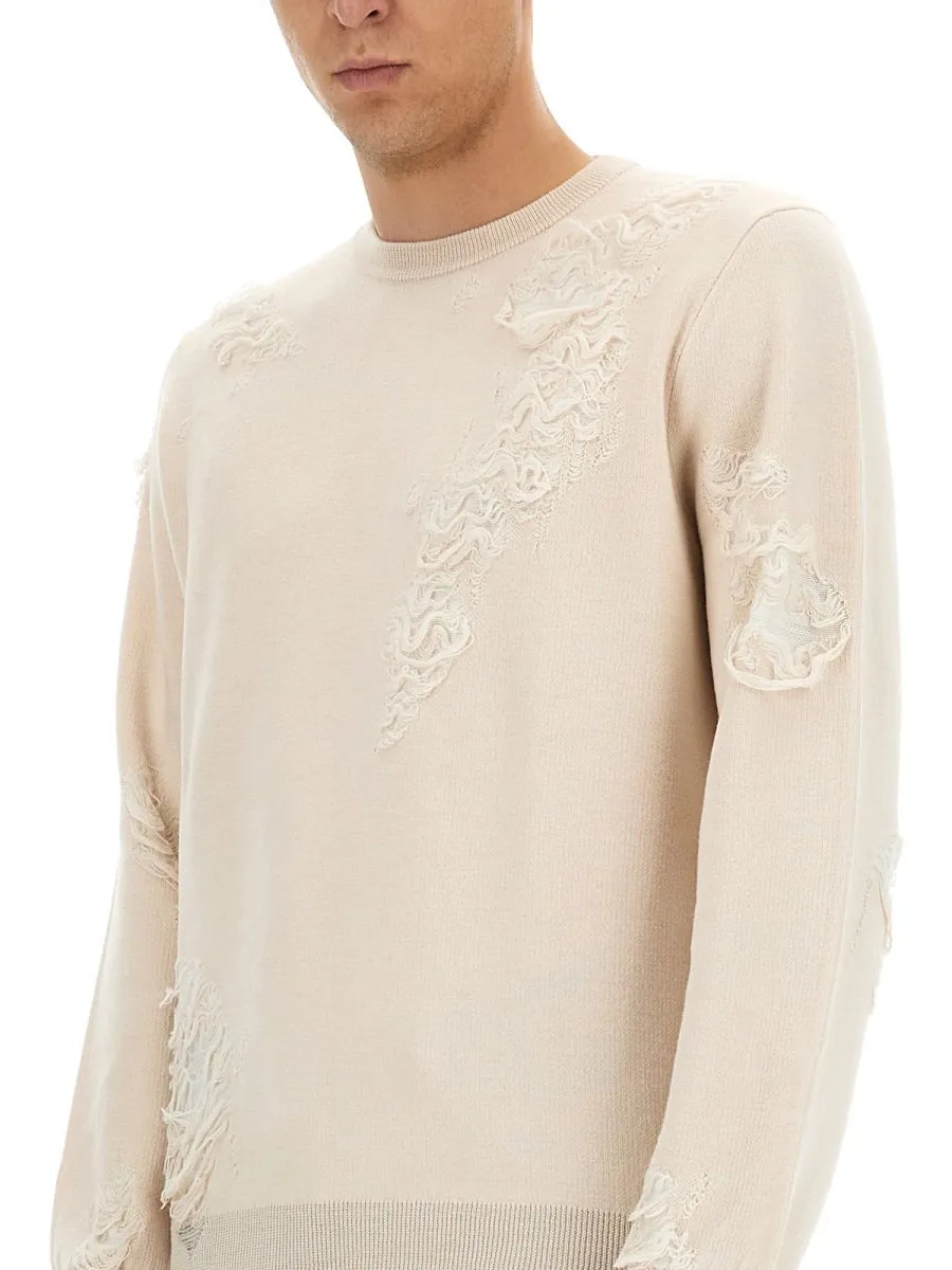 Mm6 Maison Margiela Distressed Knitted Jumper