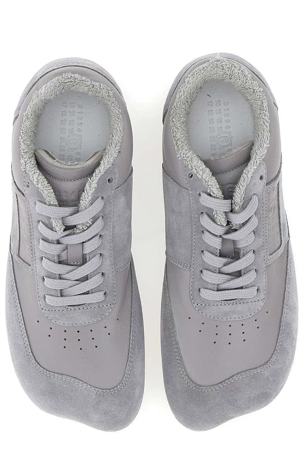 Mm6 Maison Margiela Numbers-Embossed Lace-Up Sneakers