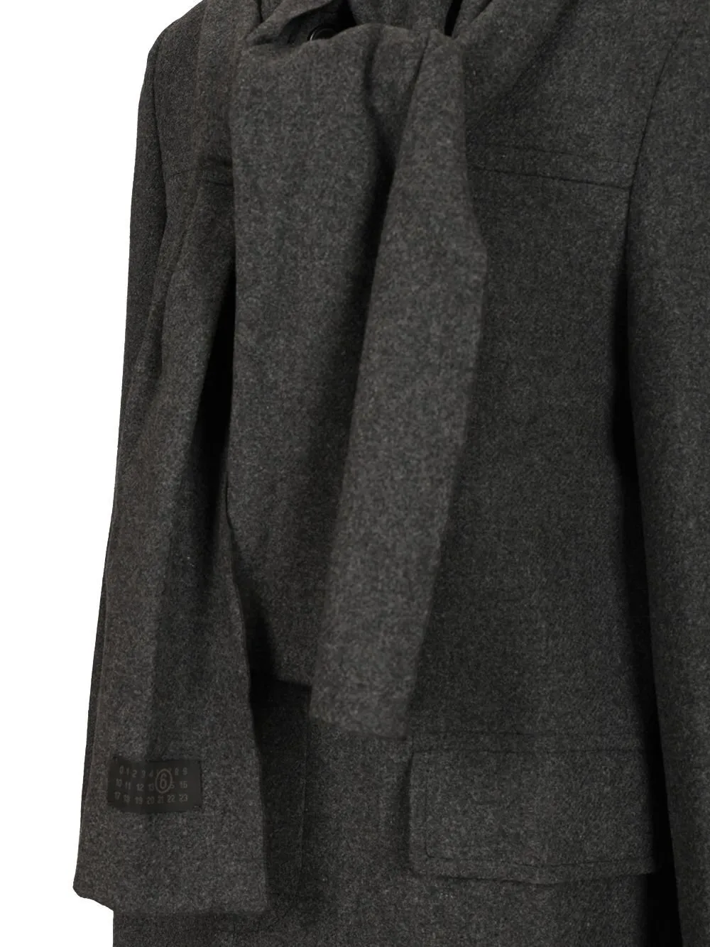 Mm6 Maison Margiela Scarf Detailed Coat