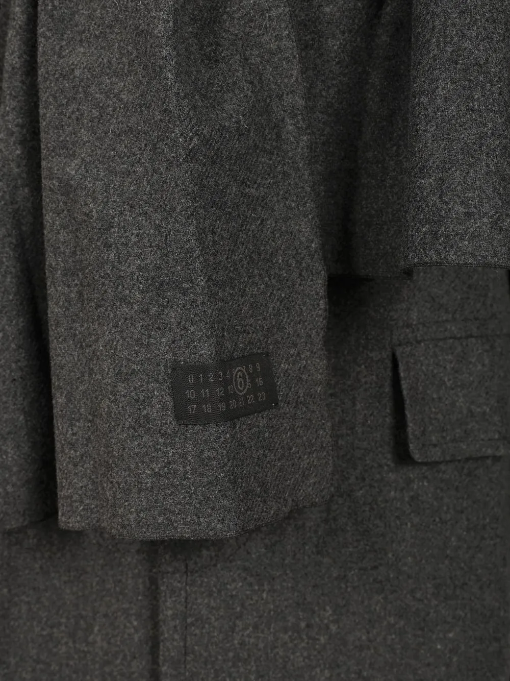 Mm6 Maison Margiela Scarf Detailed Coat