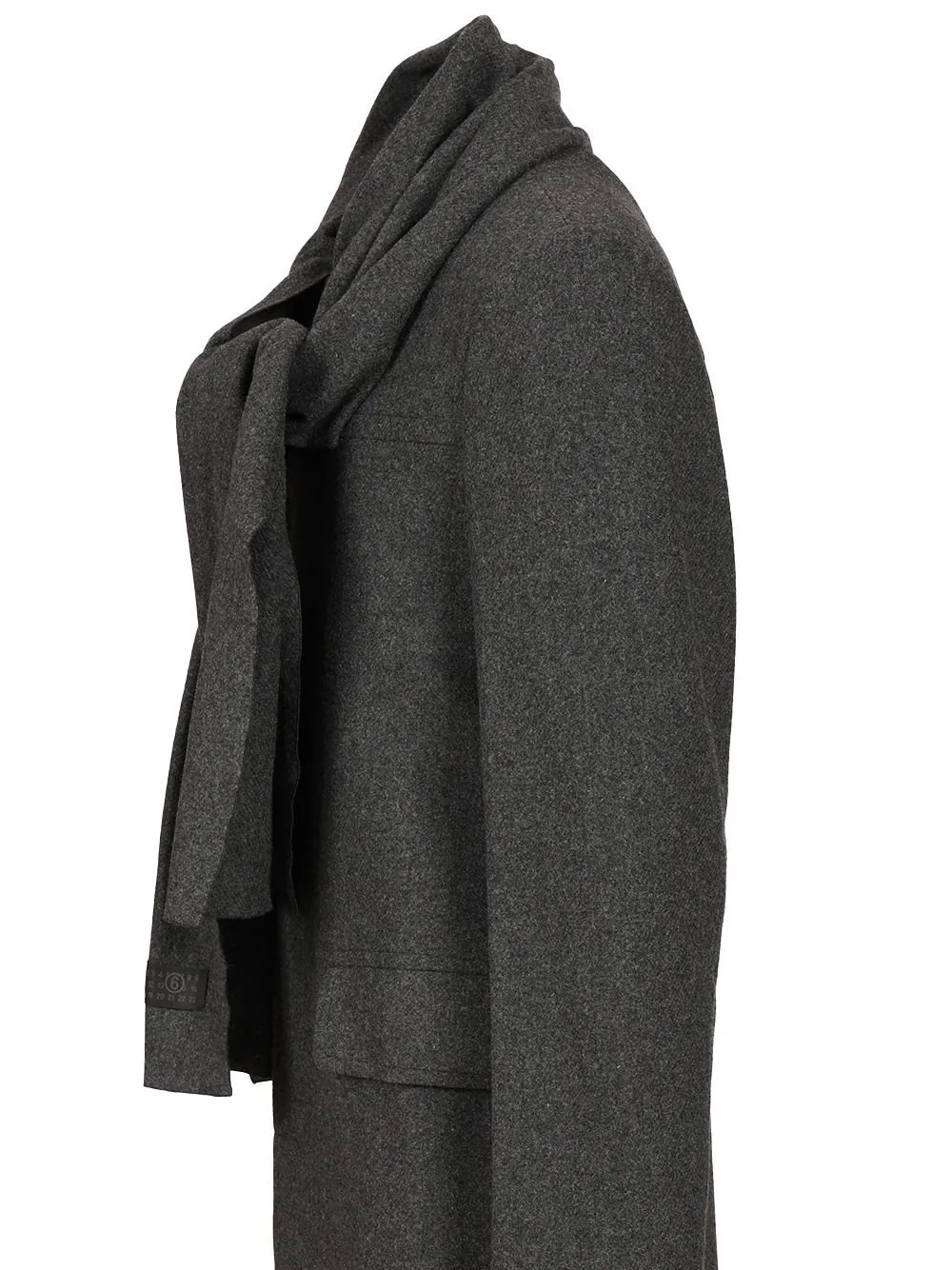 Mm6 Maison Margiela Scarf Detailed Coat