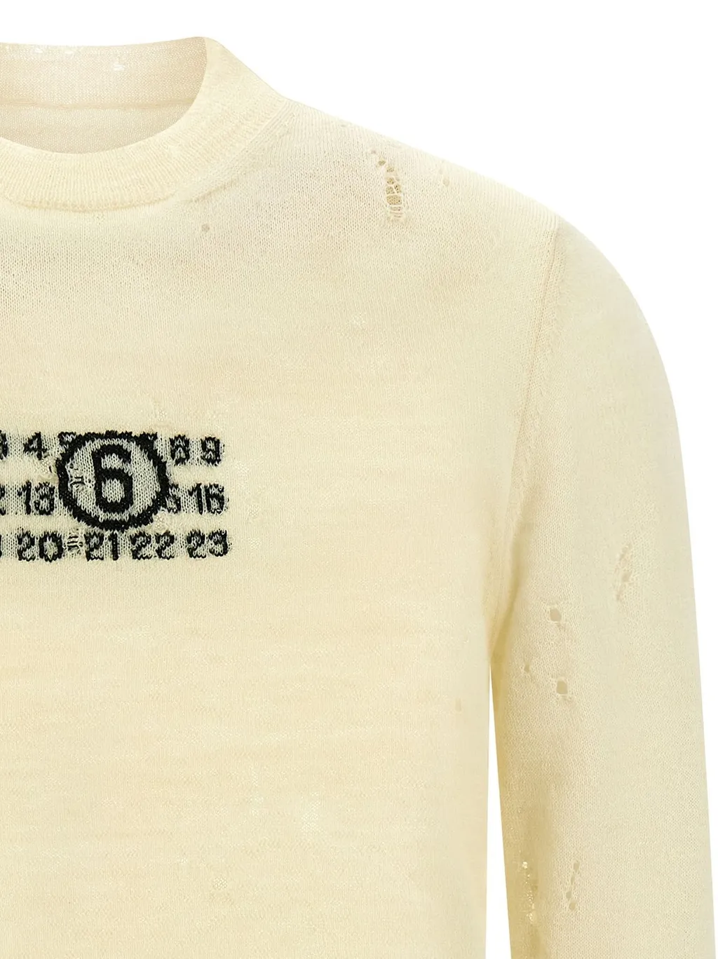 Mm6 Maison Margiela Numeric Crew-Neck Knitted Jumper