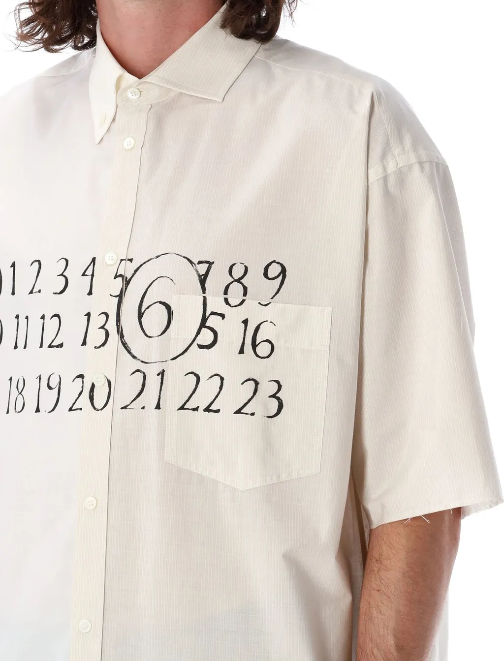 Mm6 Maison Margiela Asymmetric Poplin Shirt
