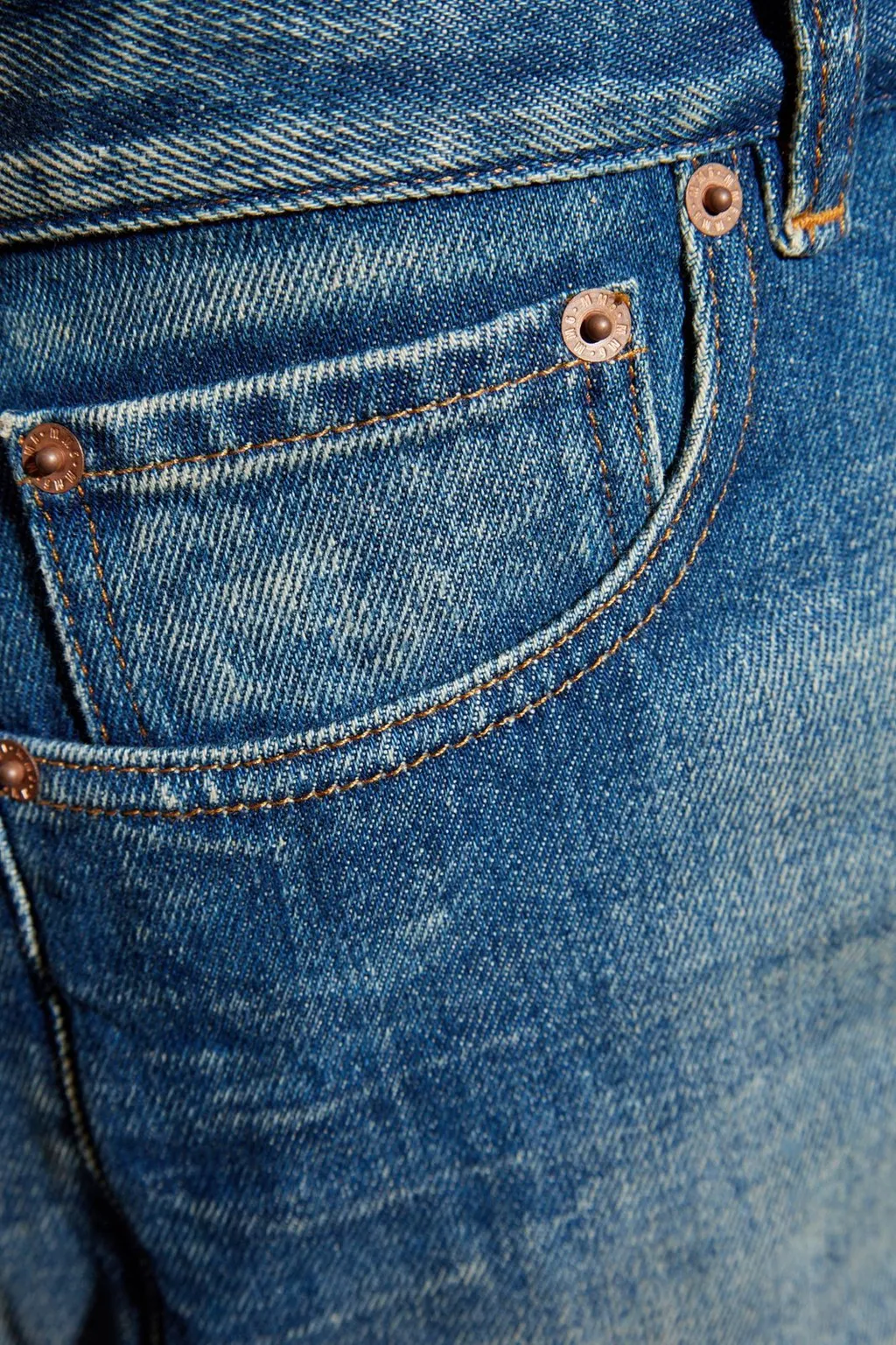 Mm6 Maison Margiela Logo Patch Straight Leg Jeans