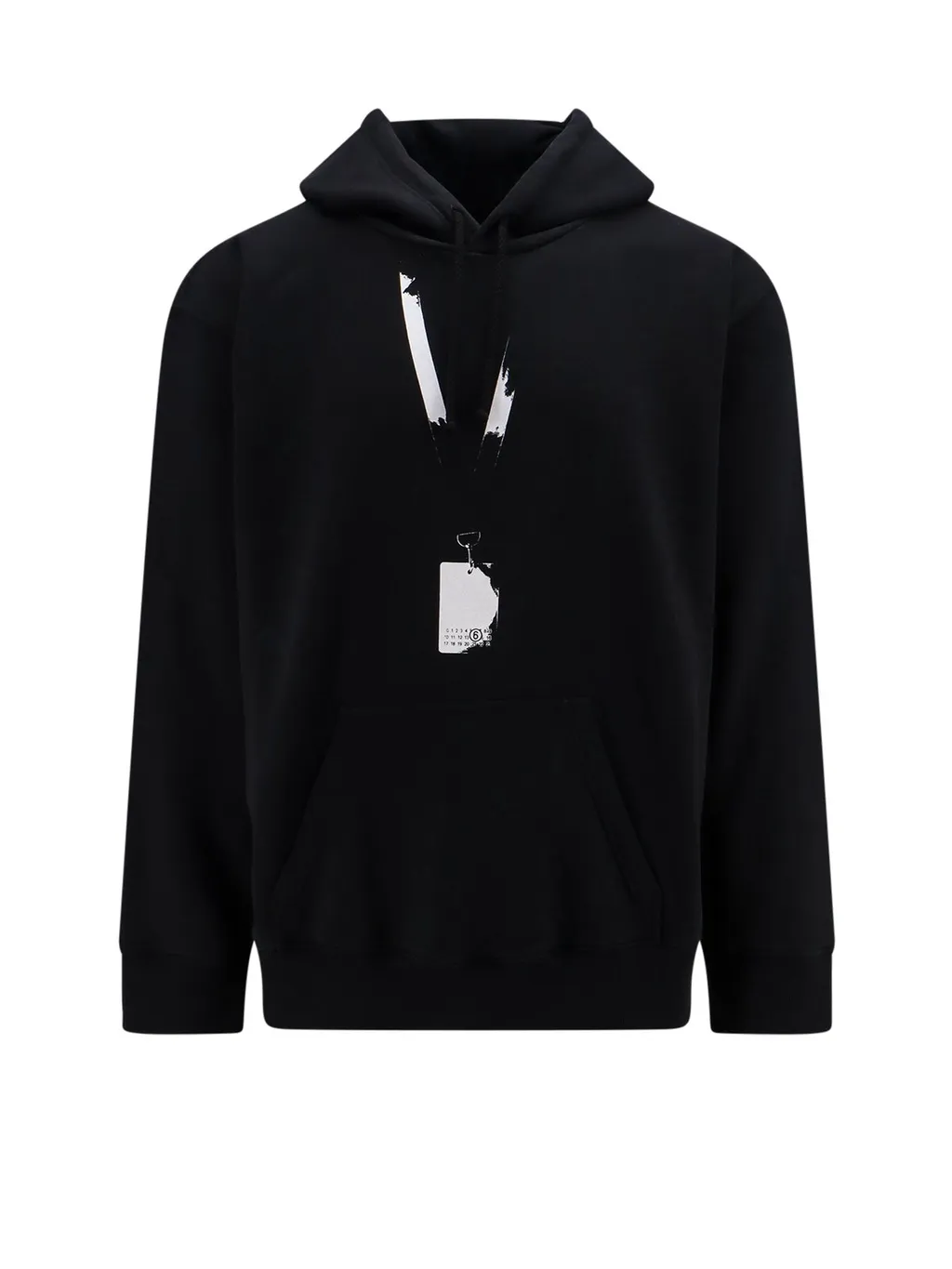 Mm6 Maison Margiela Logo Printed Long-Sleeved Hoodie