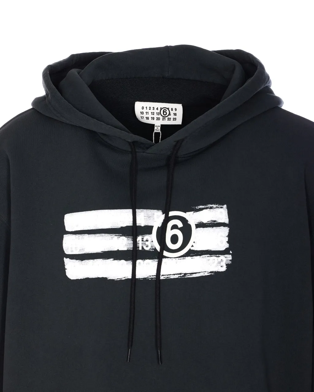 Mm6 Maison Margiela Numeric Drawstring Hoodie