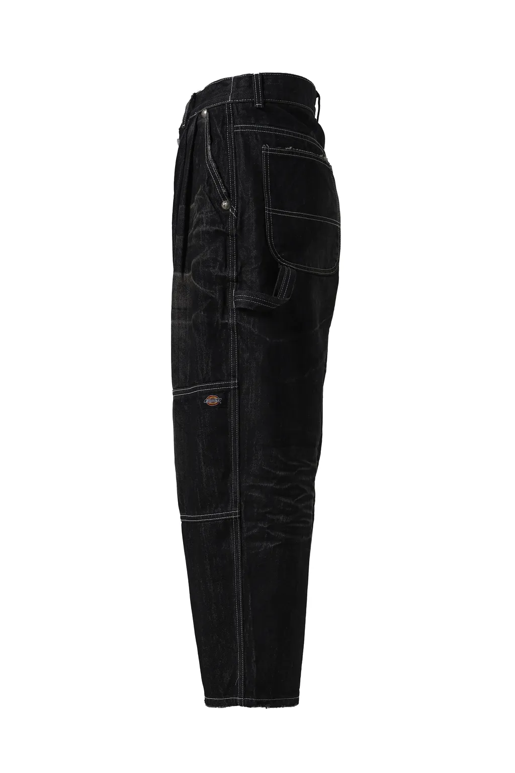 Double Knee Denim Pants / Black