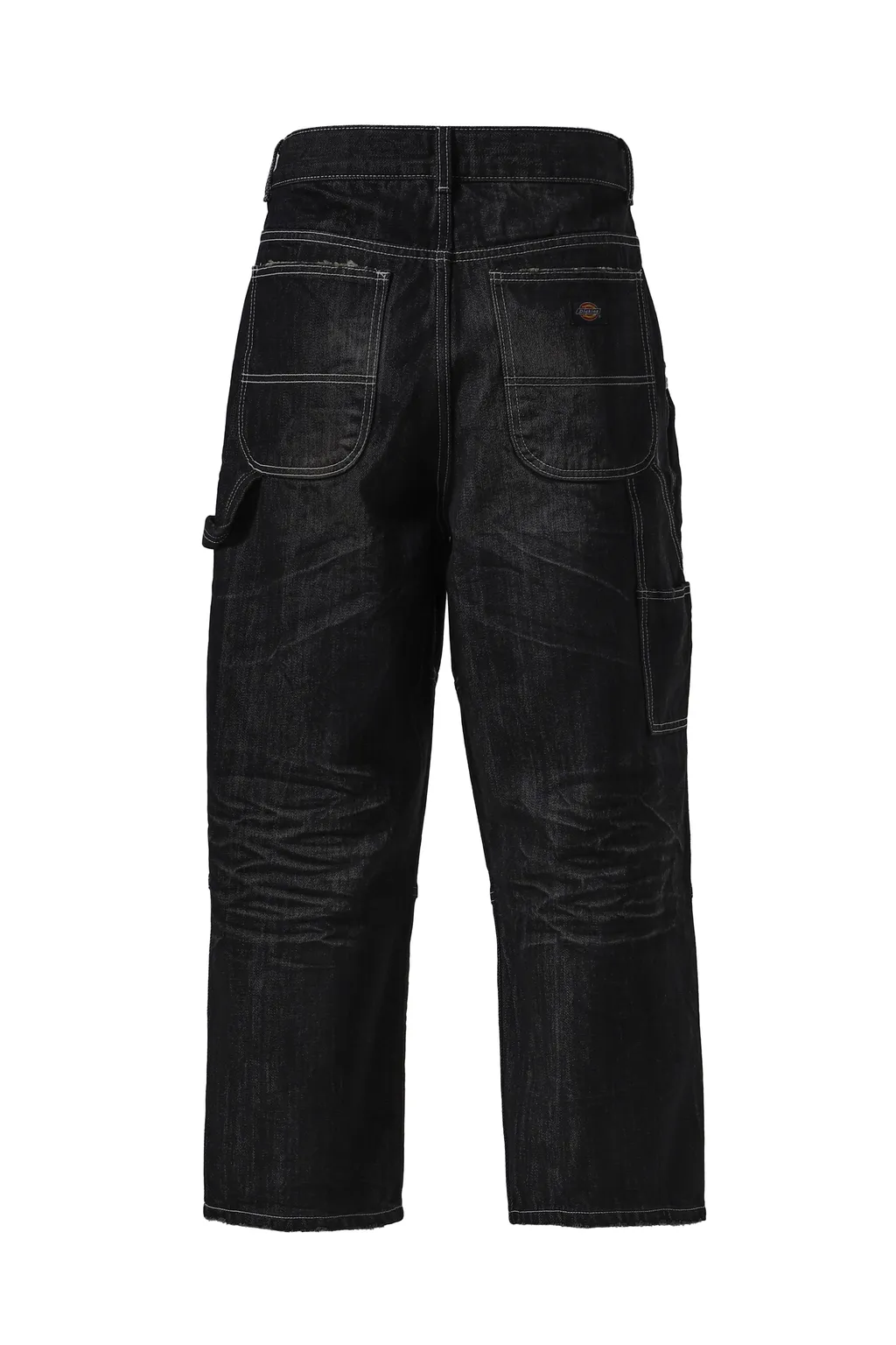 Double Knee Denim Pants / Black