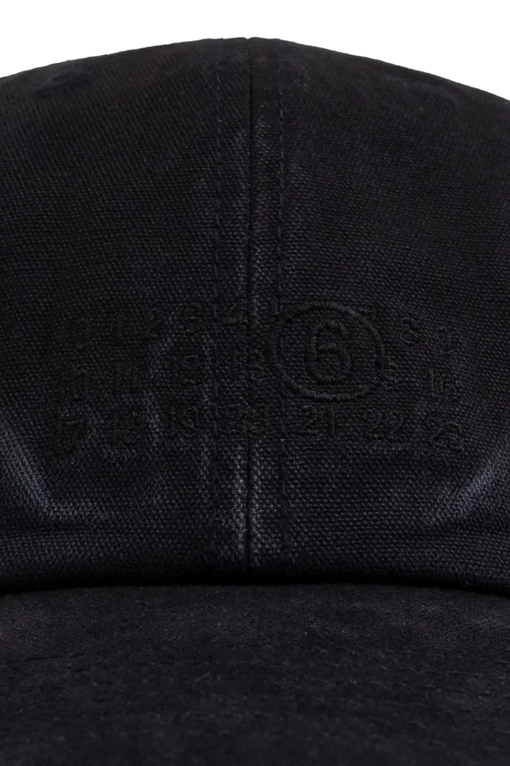 Mm6 Maison Margiela Logo Embroidered Curved Peak Cap