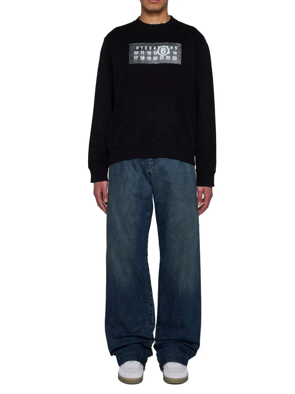 Mm6 Maison Margiela Zip-Detailed Wide-Leg Jeans