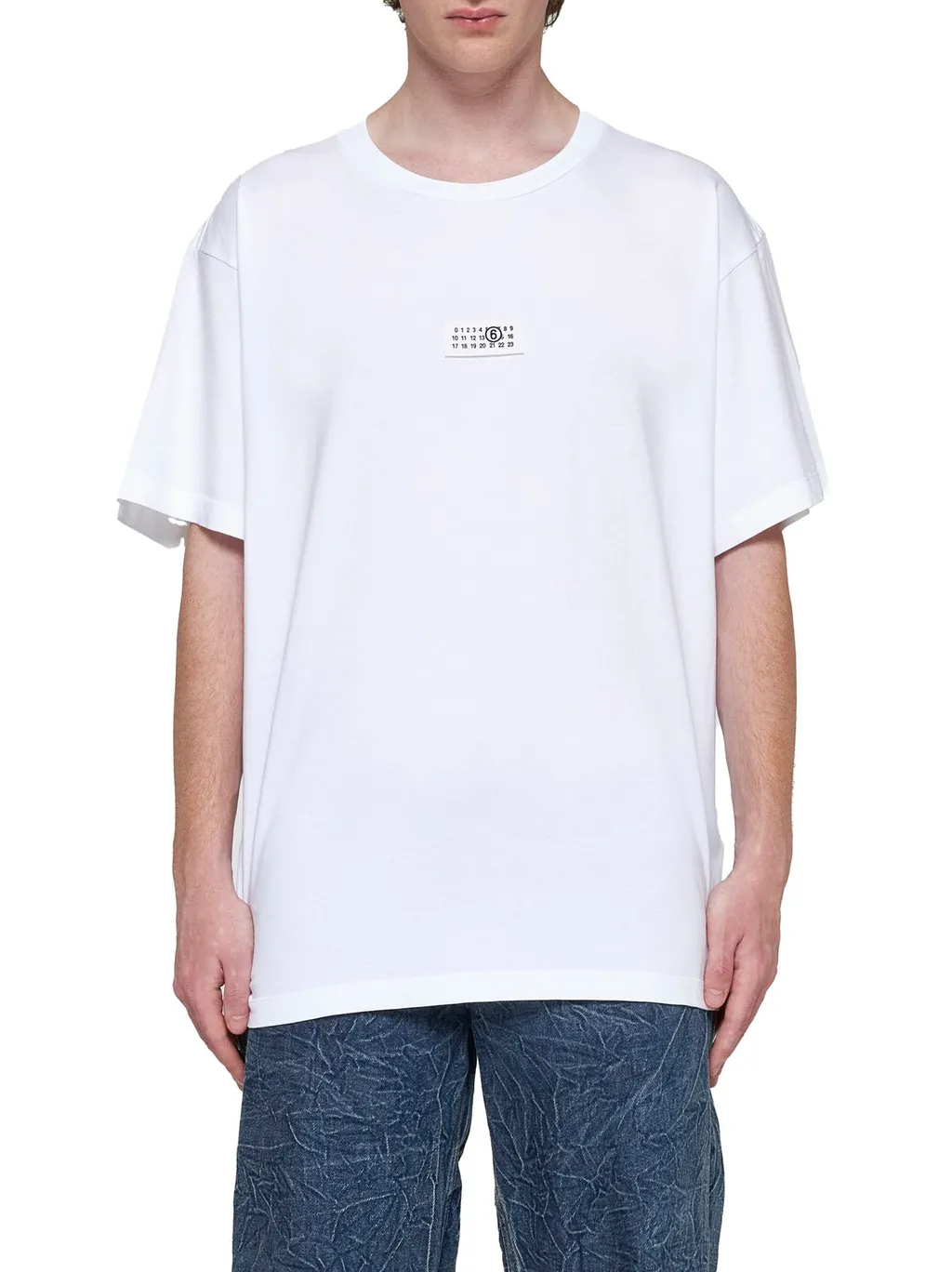 Mm6 Maison Margiela Logo Patch Crewneck T-Shirt