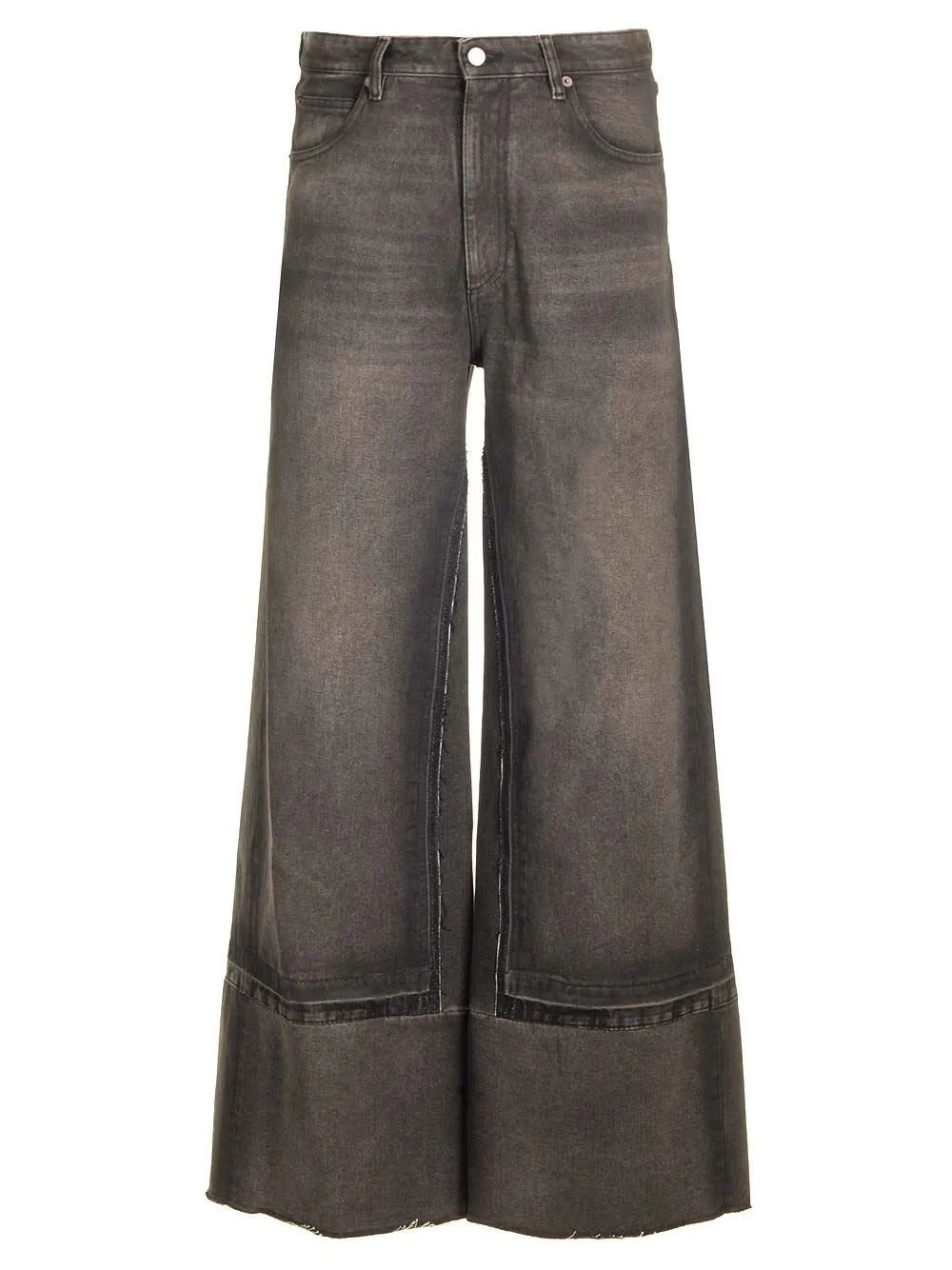 Mm6 Maison Margiela Logo-Patch Wide-Leg Jeans