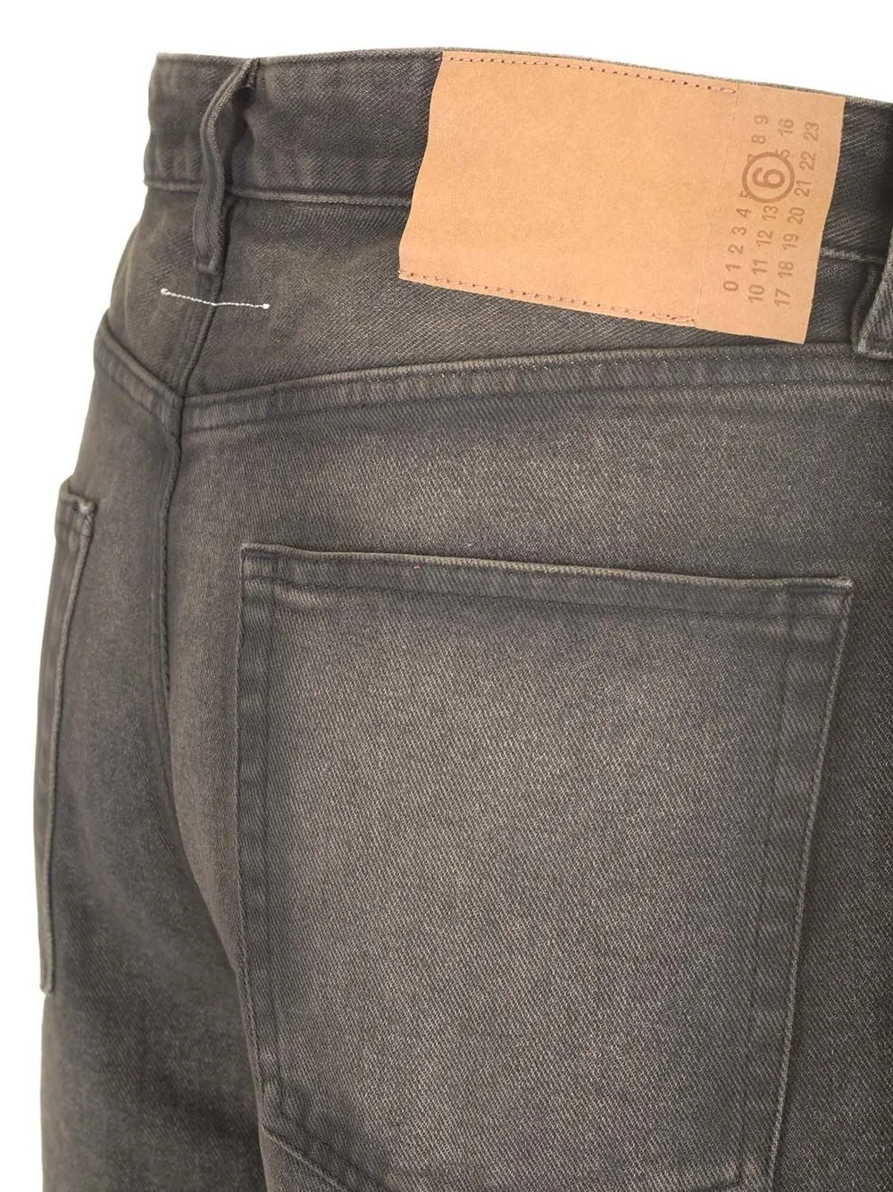 Mm6 Maison Margiela Logo-Patch Wide-Leg Jeans
