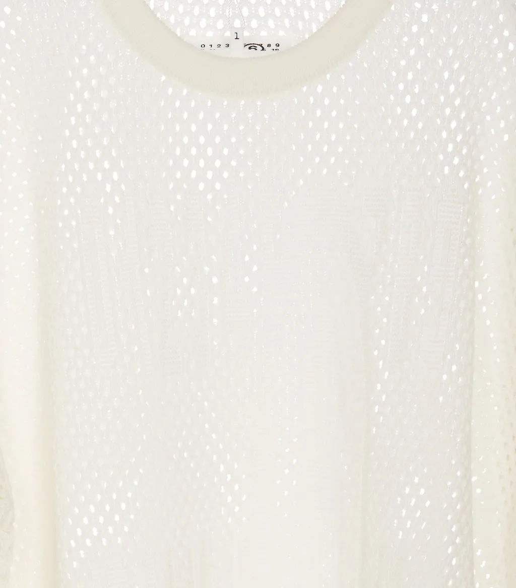 Mm6 Maison Margiela Open-Knitted Crewneck Jumper