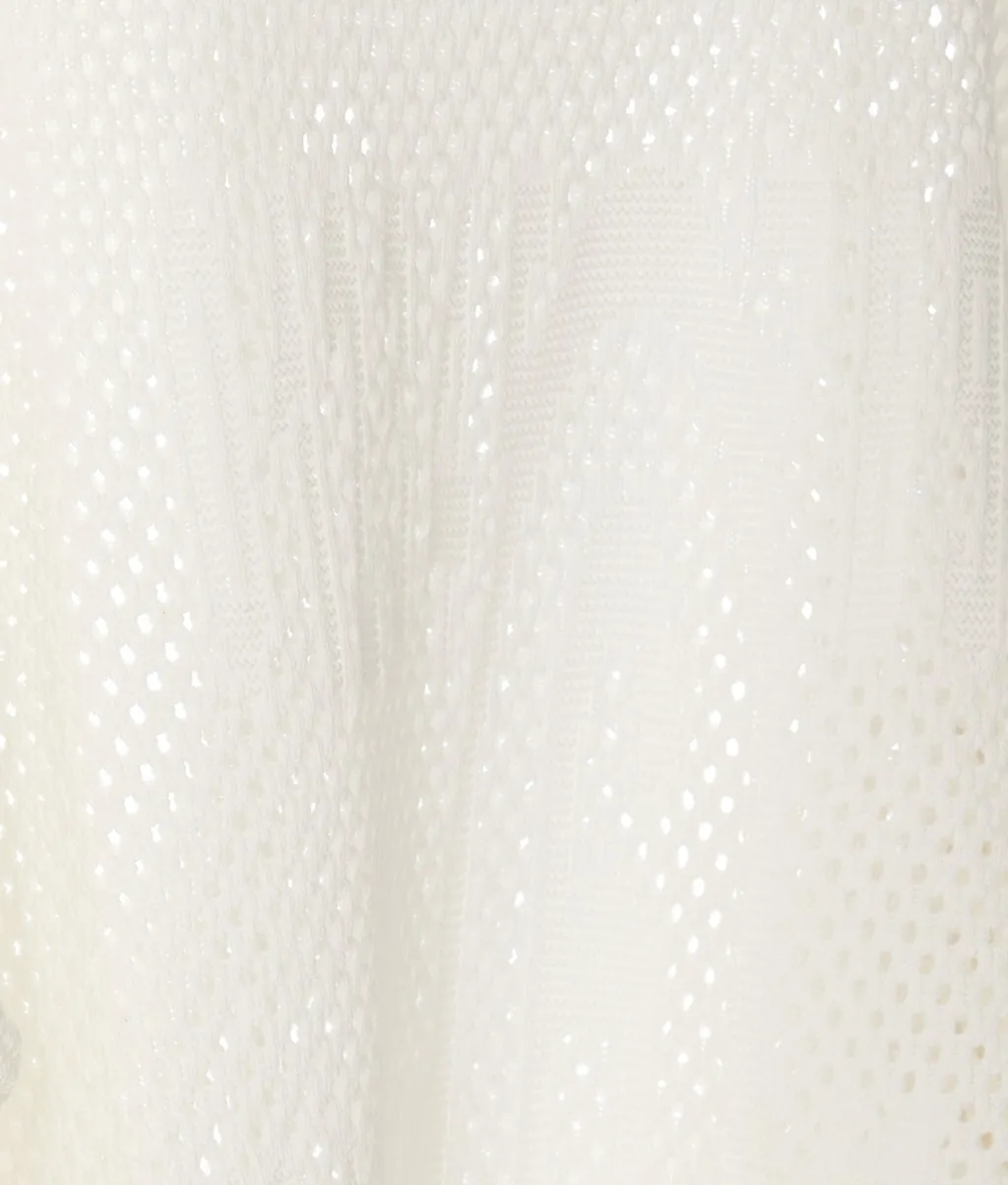 Mm6 Maison Margiela Open-Knitted Crewneck Jumper