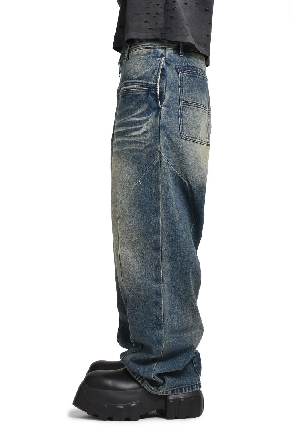 Front Zip Baggy Denim / D.Ind