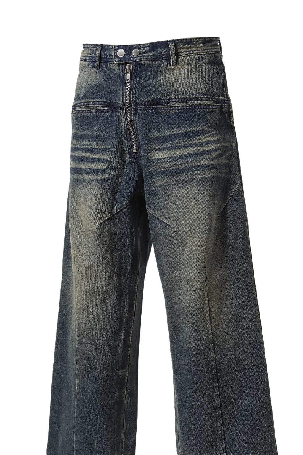 Front Zip Baggy Denim / D.Ind