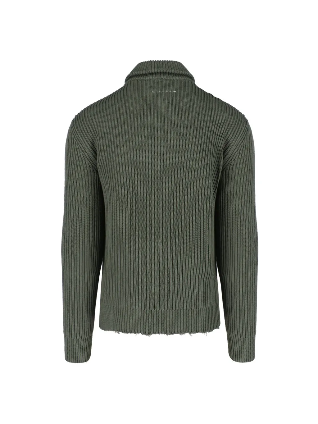 Mm6 Maison Margiela Ribbed-Knit Zipped Cardigan