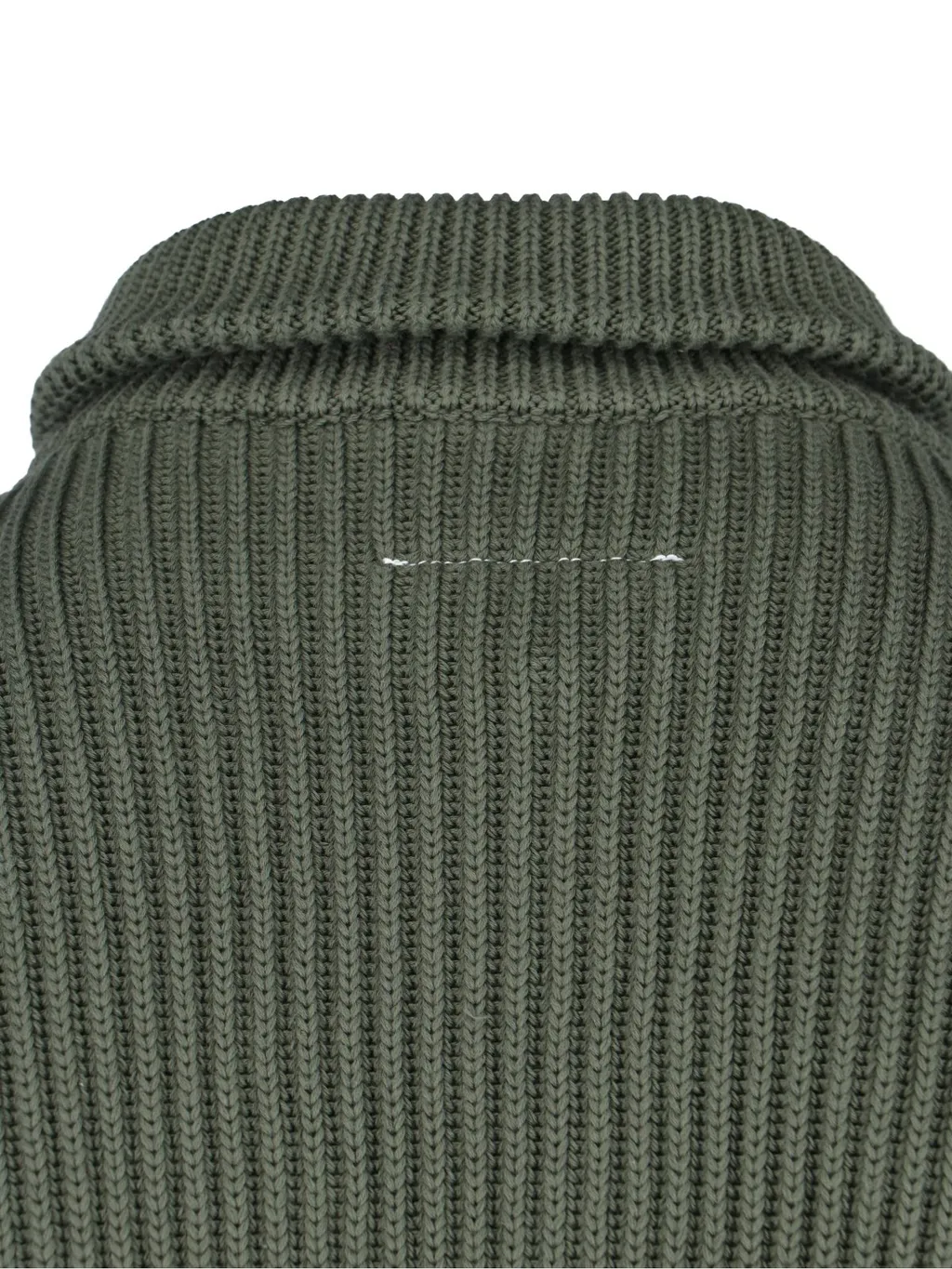Mm6 Maison Margiela Ribbed-Knit Zipped Cardigan