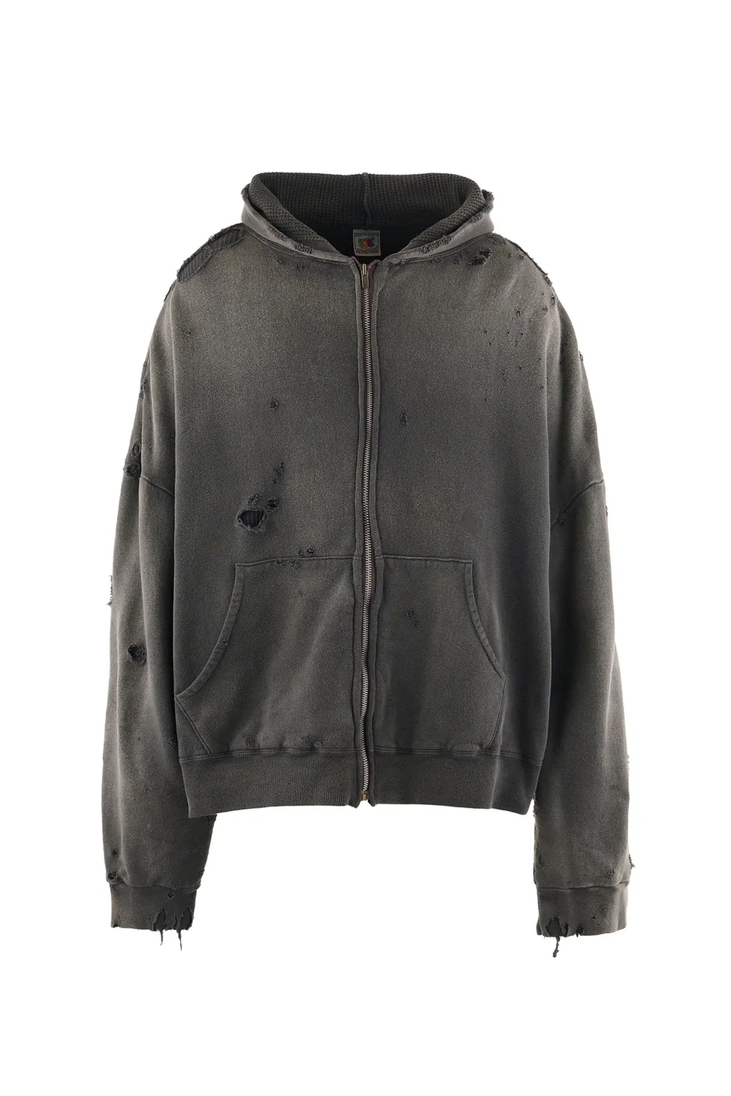 Hoodie/Dbl-Fc Zip / Blk