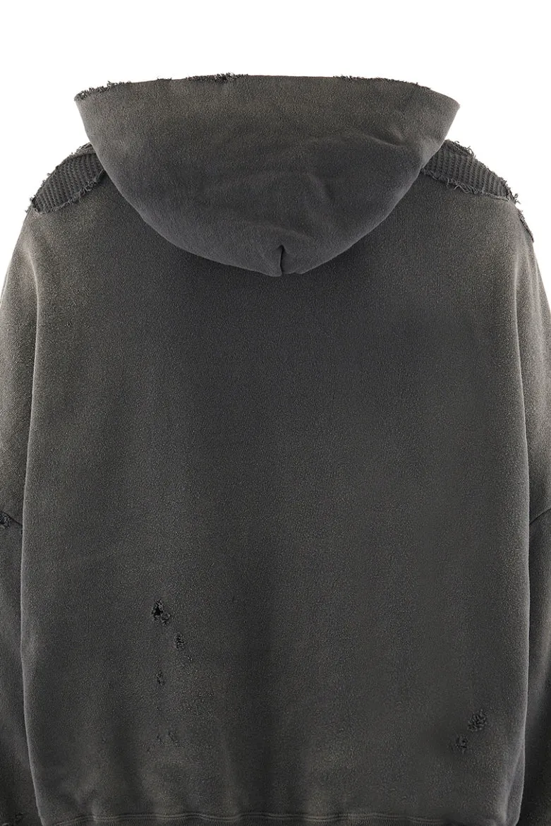 Hoodie/Dbl-Fc Zip / Blk