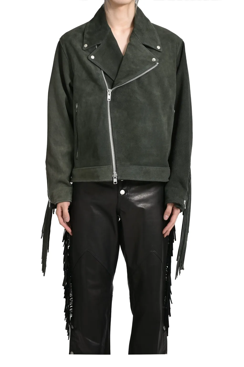 Leather Fringe Riders Jacket / Dust