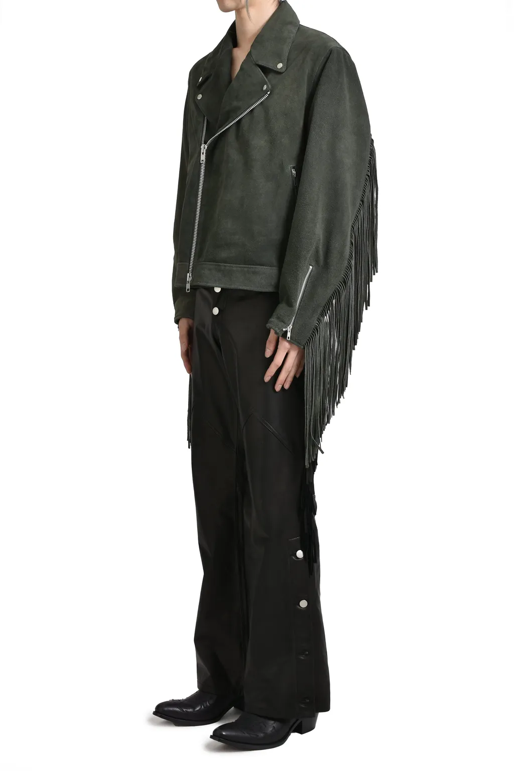 Leather Fringe Riders Jacket / Dust