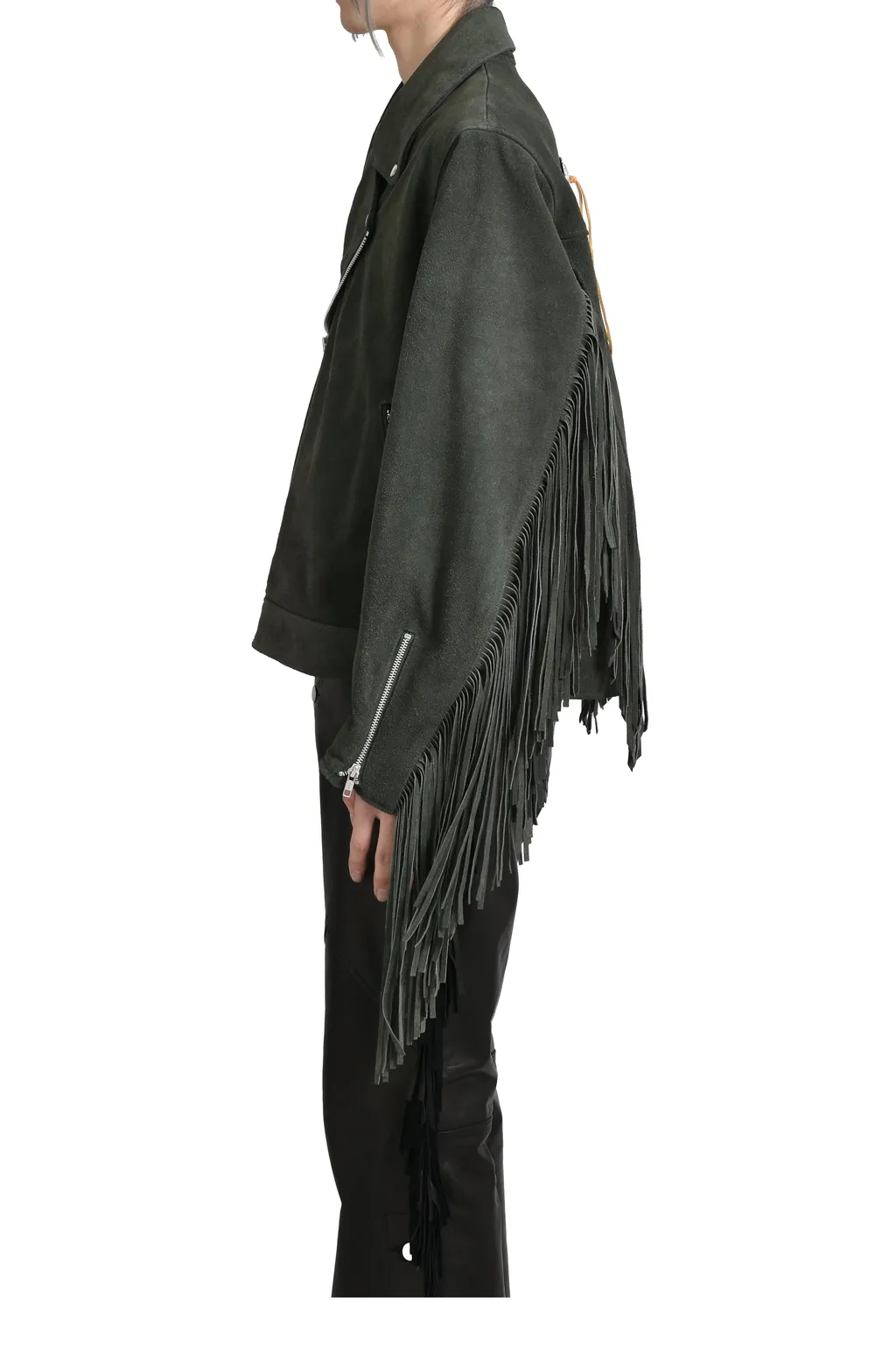 Leather Fringe Riders Jacket / Dust