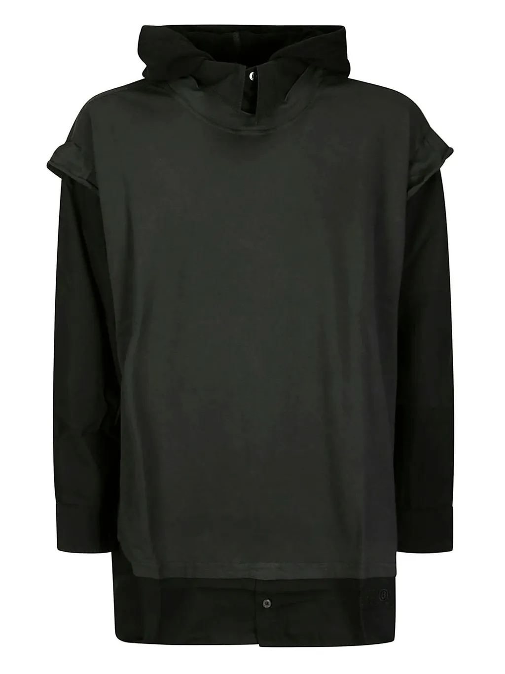 Mm6 Maison Margiela Long Sleeved Layered Hoodie