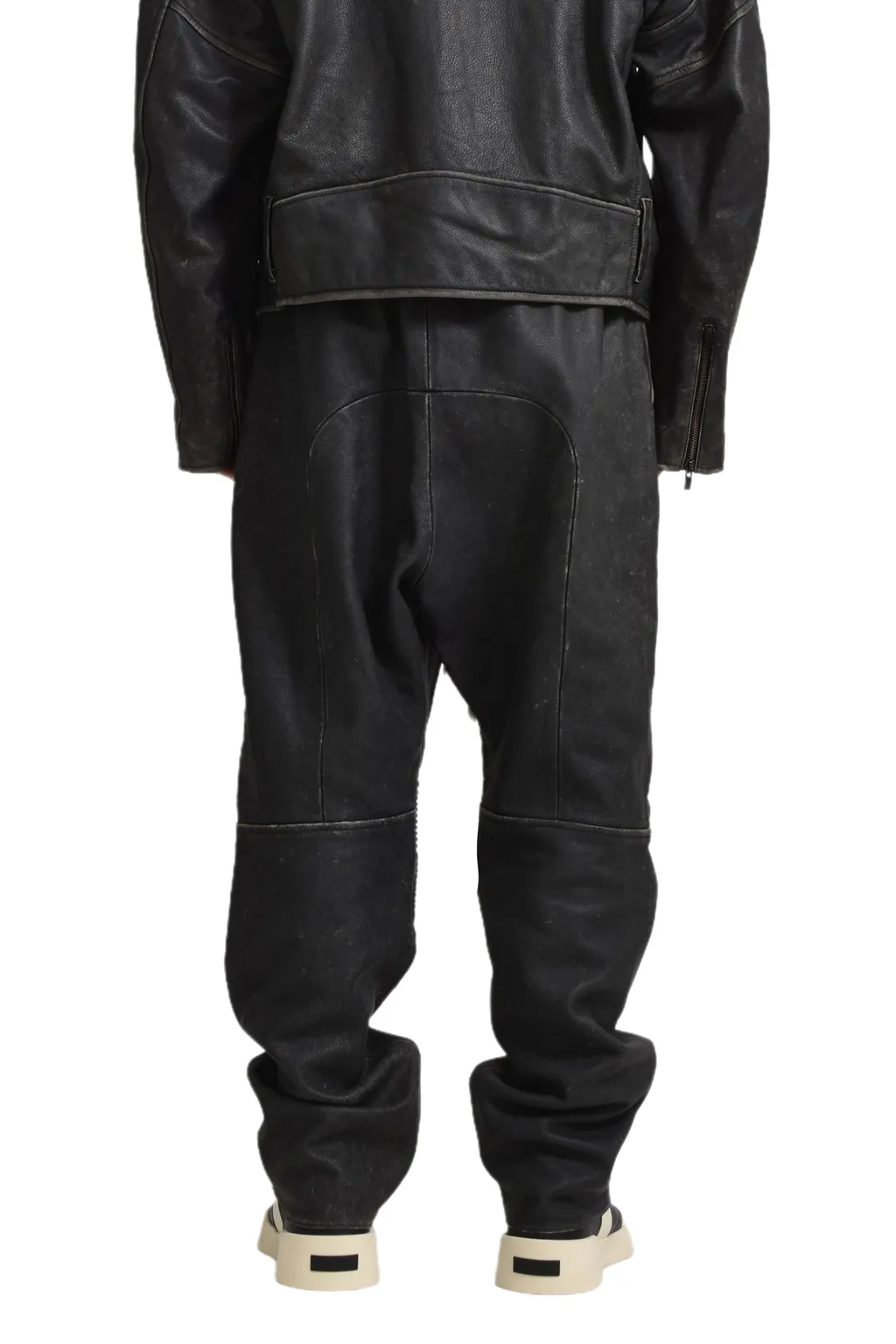Leather Moto Pants / Black