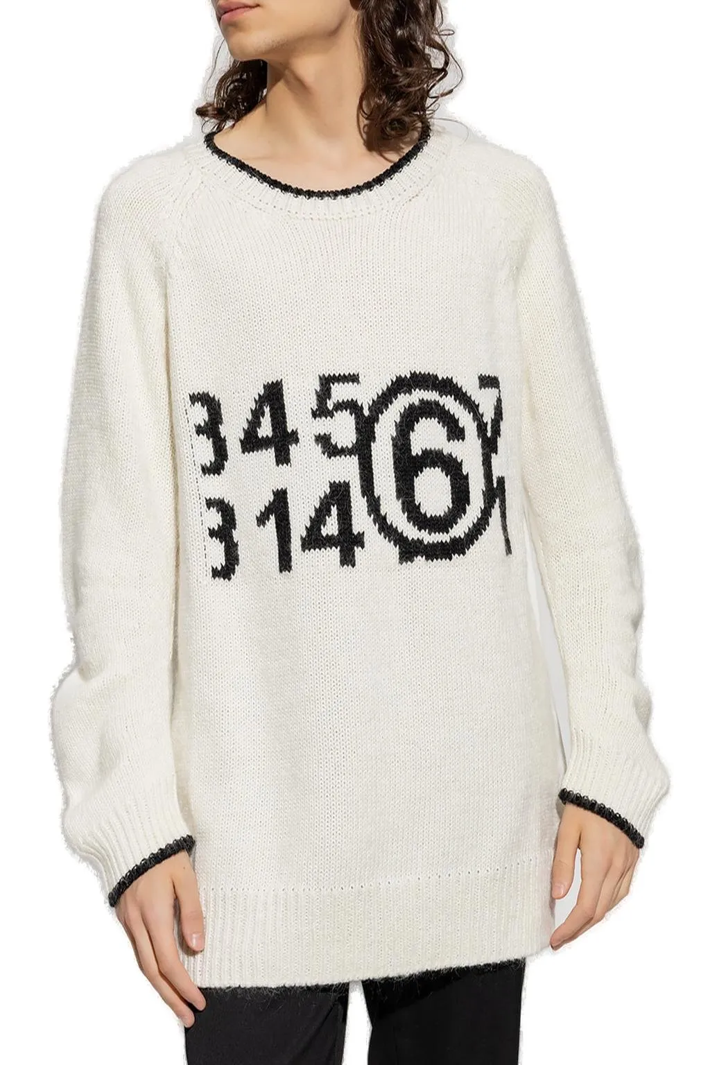 Mm6 Maison Margiela Zoom Logo Intarsia Jumper