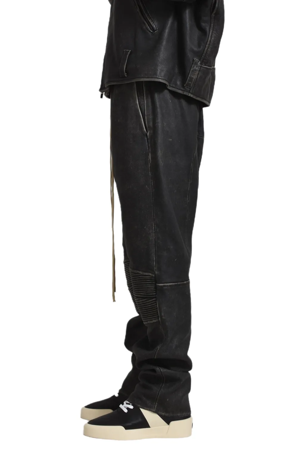Leather Moto Pants / Black