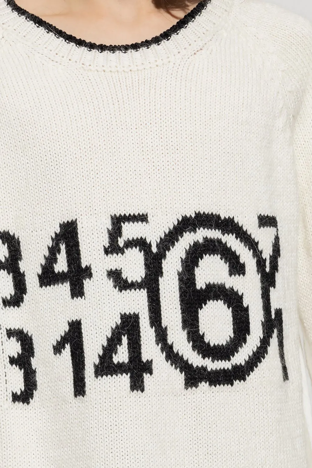 Mm6 Maison Margiela Zoom Logo Intarsia Jumper