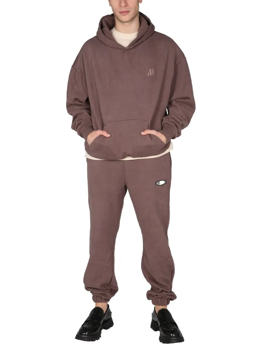 Mouty Logo Patch Drawstring Jogging Pants