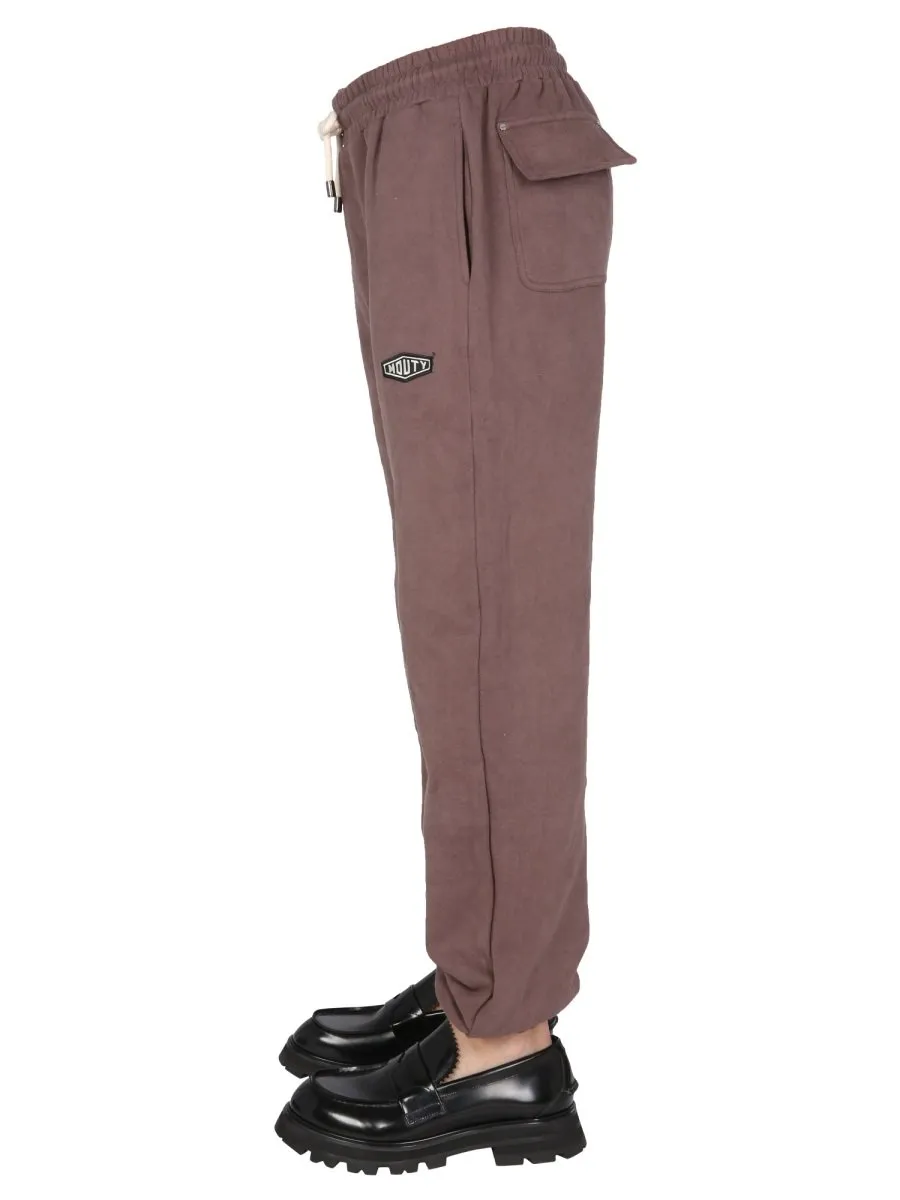 Mouty Logo Patch Drawstring Jogging Pants