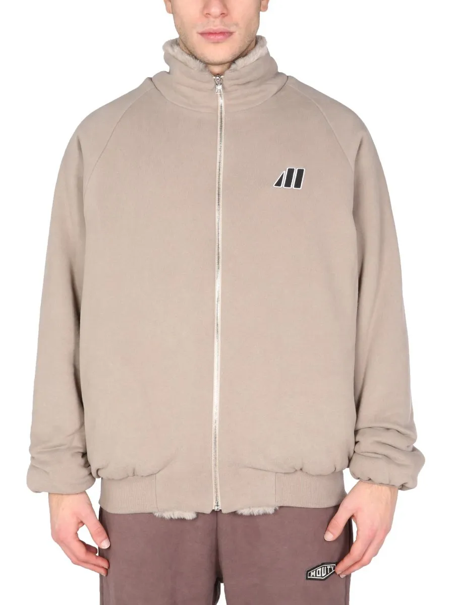 Mouty Logo Embroidered Reversible Zipped Jacket