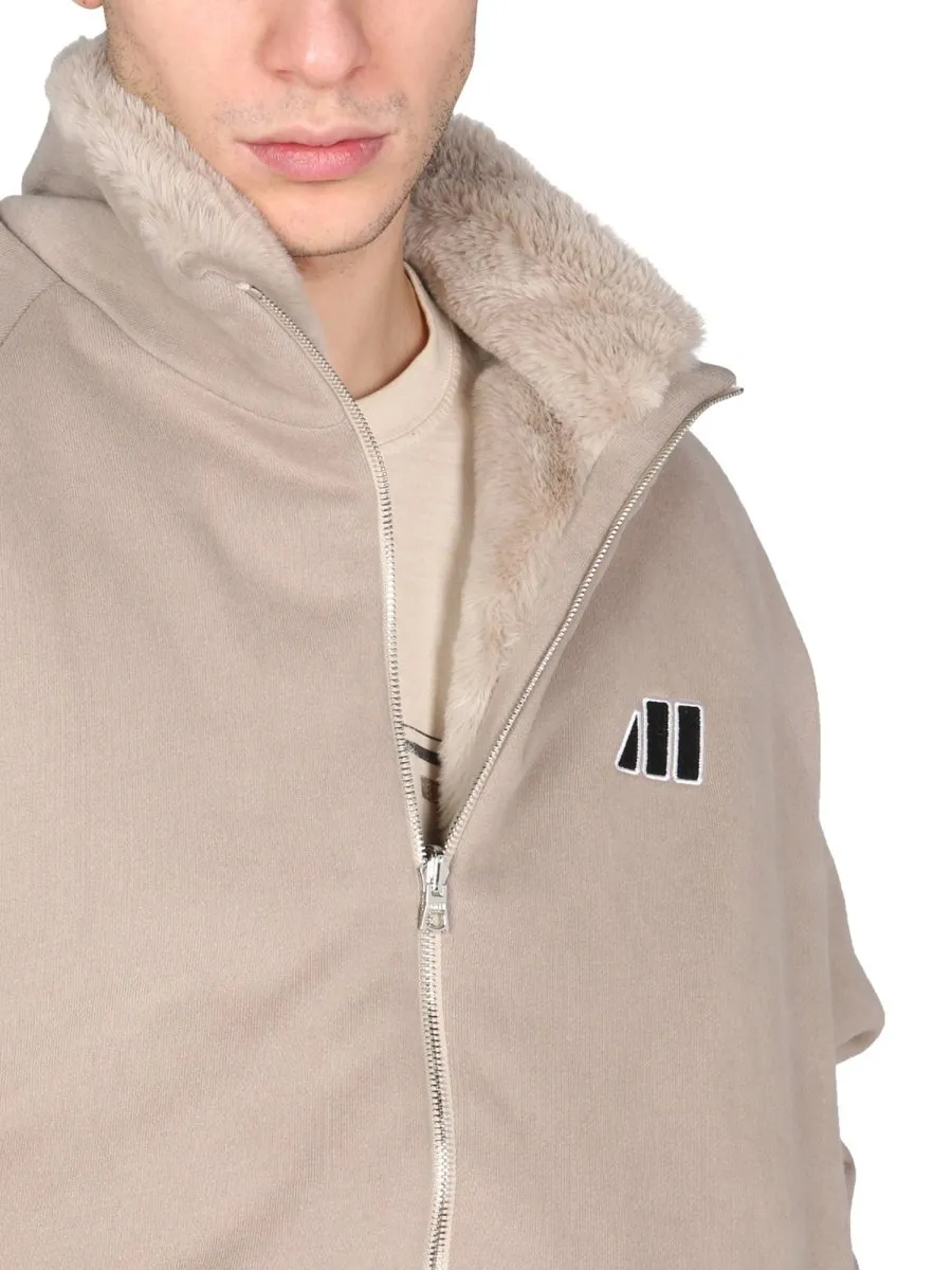 Mouty Logo Embroidered Reversible Zipped Jacket