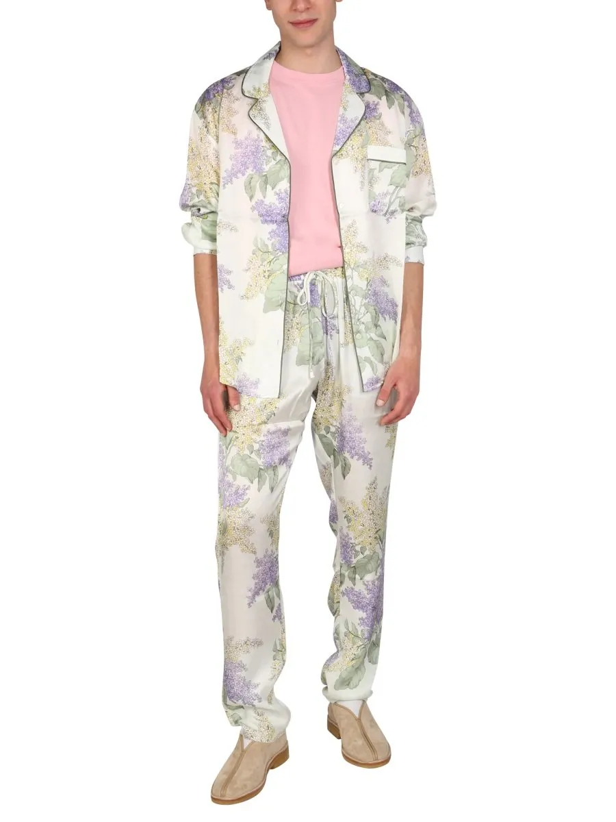 Mouty Floral Print Drawstring Pants