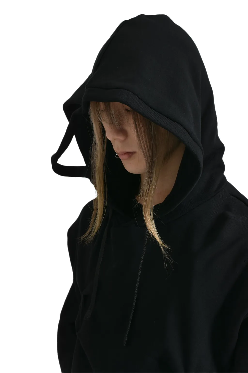 Multi Rivet Hoodie / Black