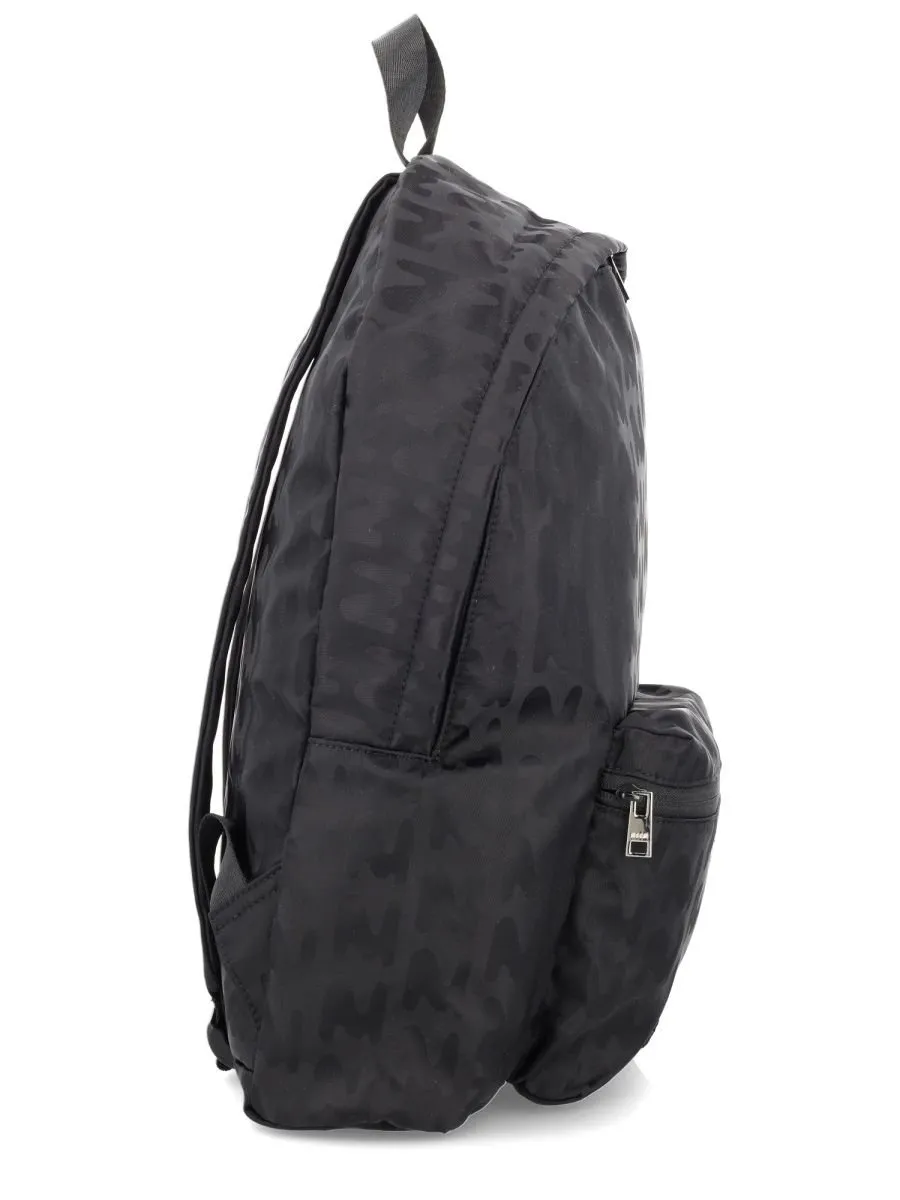 Msgm Monogram Printed Zip-Around Backpack