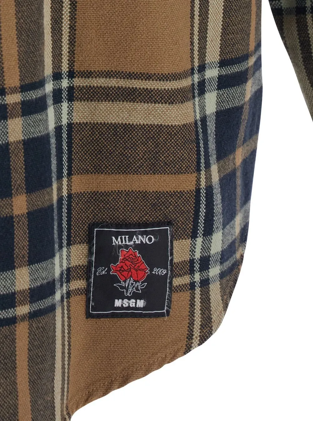 Msgm Long Sleeved Checked Shirt