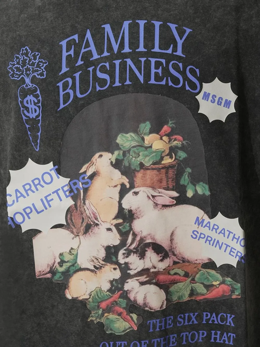 Msgm Family Business Print T-Shirt