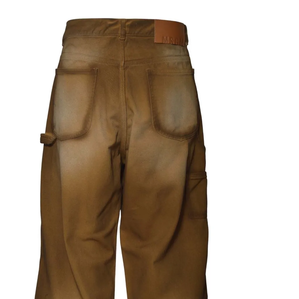 Msgm Spray-Effect Denim Trousers