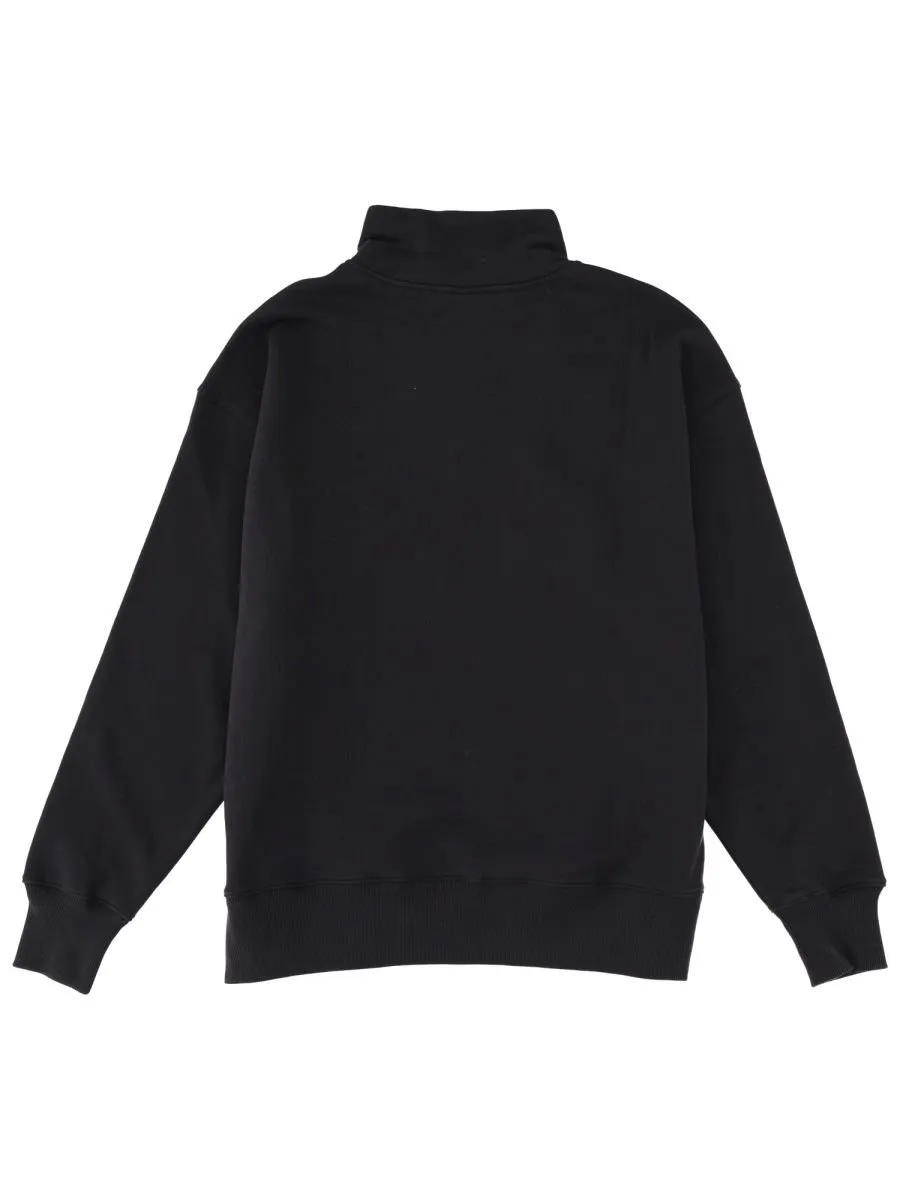 Msgm Follow The Rabbit Embroidered Turtleneck Jersey Sweatshirt