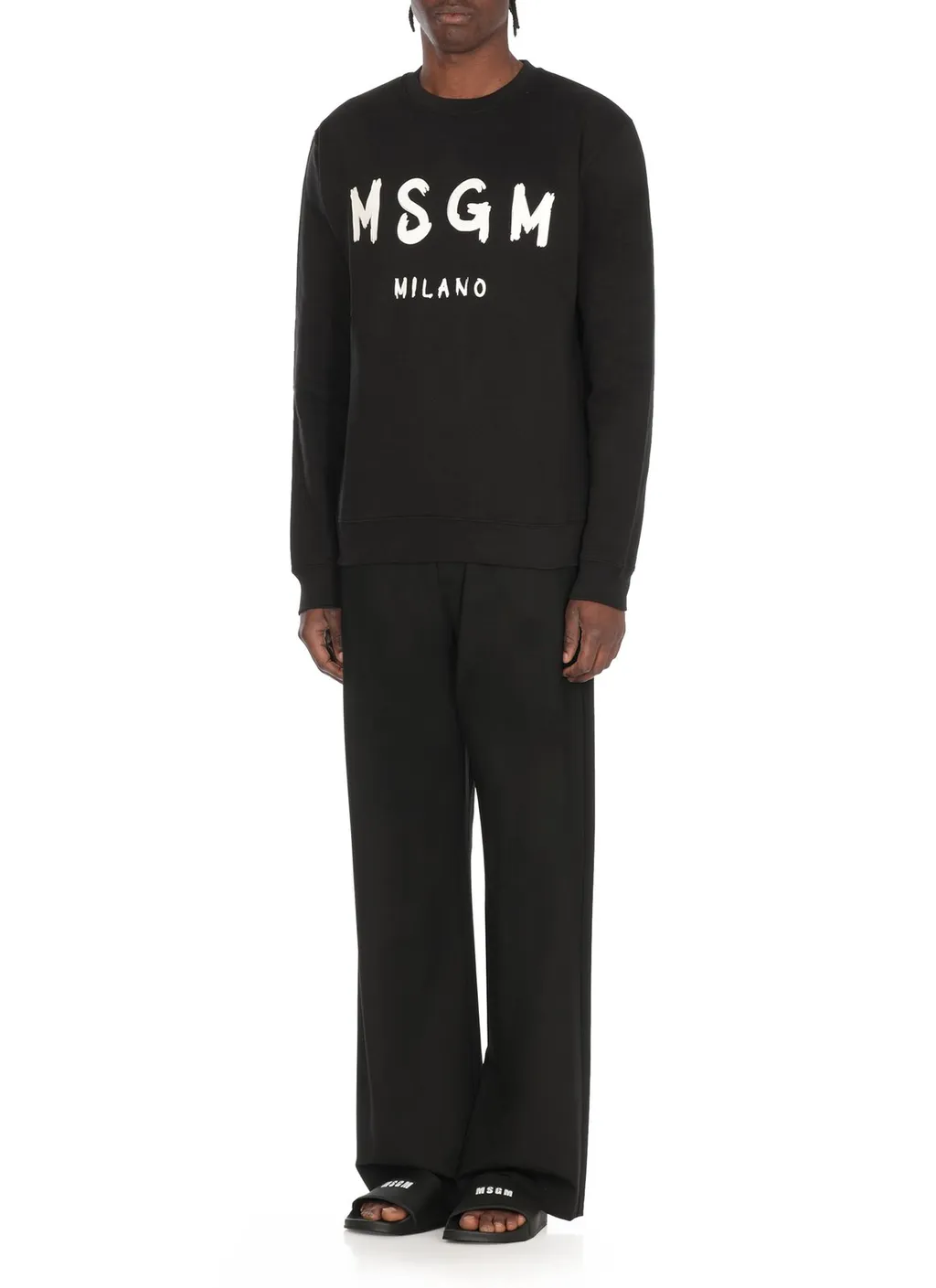 Msgm Logo-Printed Crewneck Sweatshirt