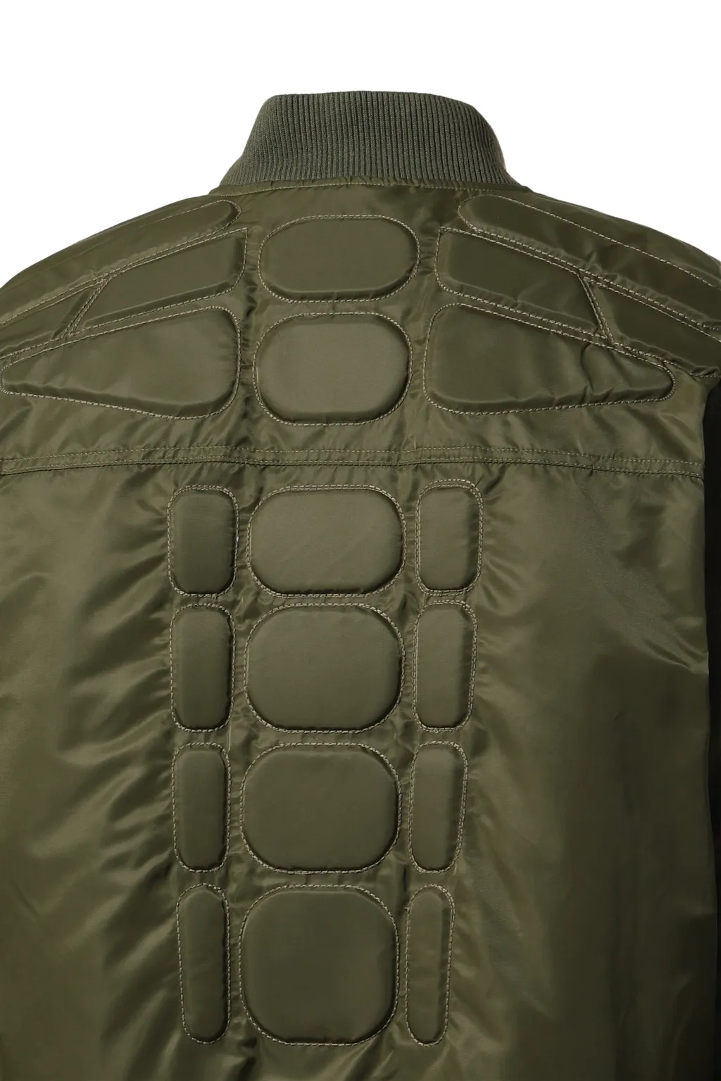 Satin Ma-1 Moto Jacket / Grn