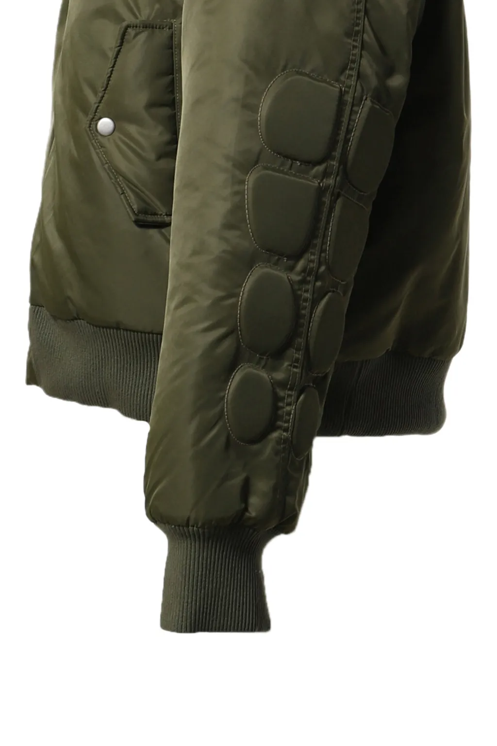 Satin Ma-1 Moto Jacket / Grn