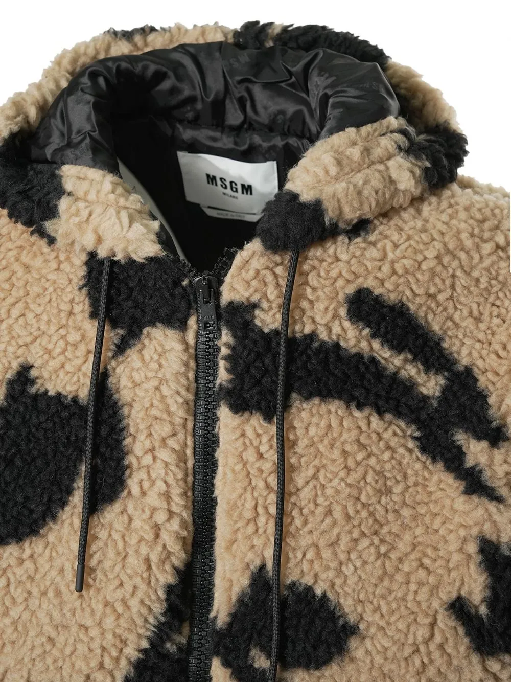 Msgm Follow The Rabbit Motif Teddy Jacket